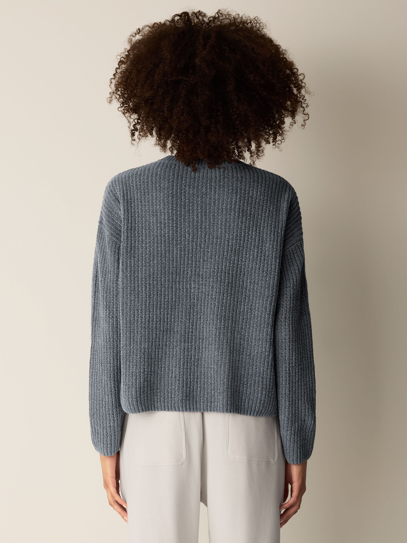 Organic Cotton Chenille Crew Neck Top
