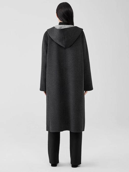 Doubleface Wool Cashmere Hooded Coat