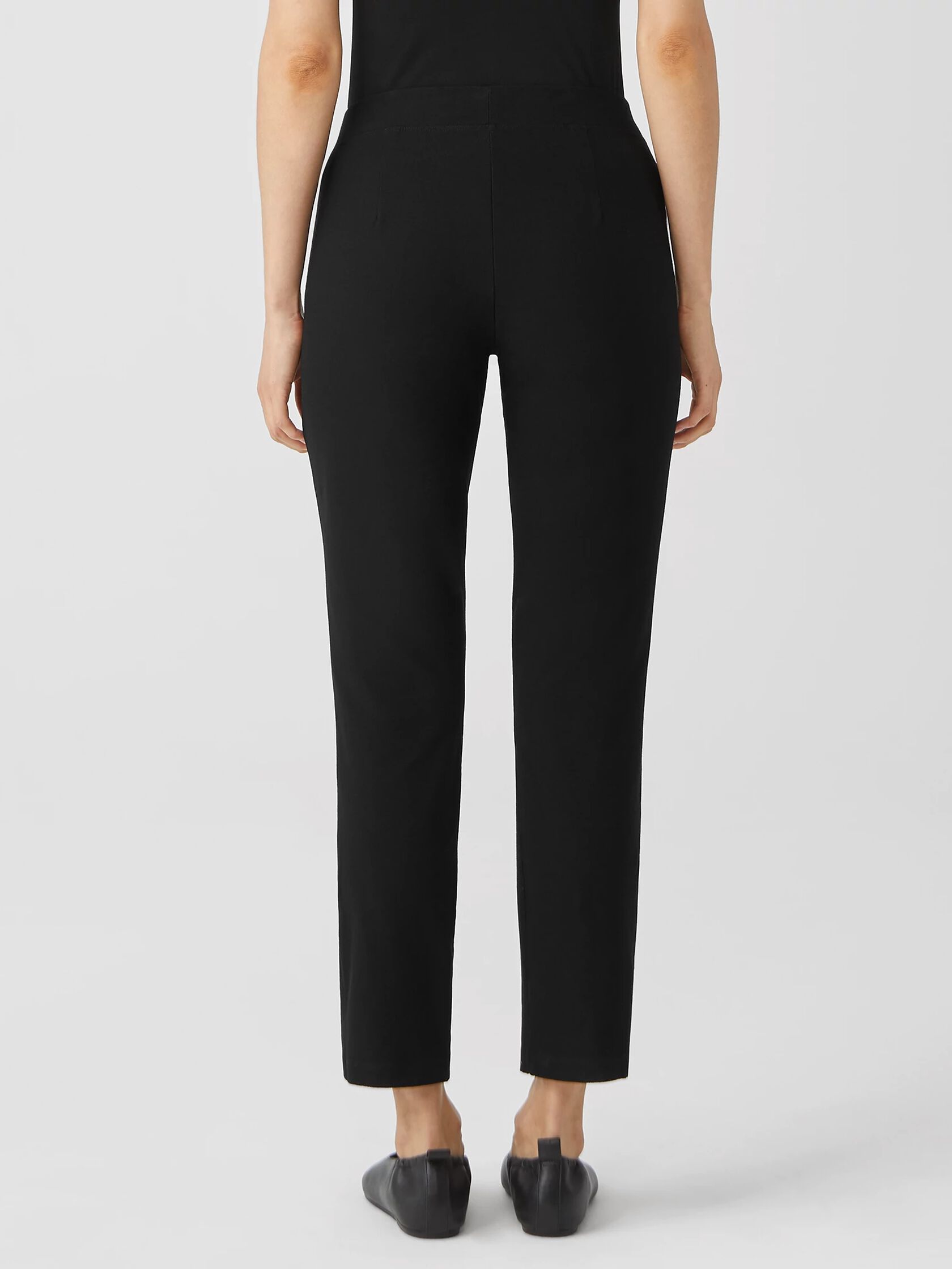 System Washable Stretch Crepe Slim Ankle Pant