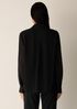 Sheer Silk Georgette Classic Collar Pintuck Shirt