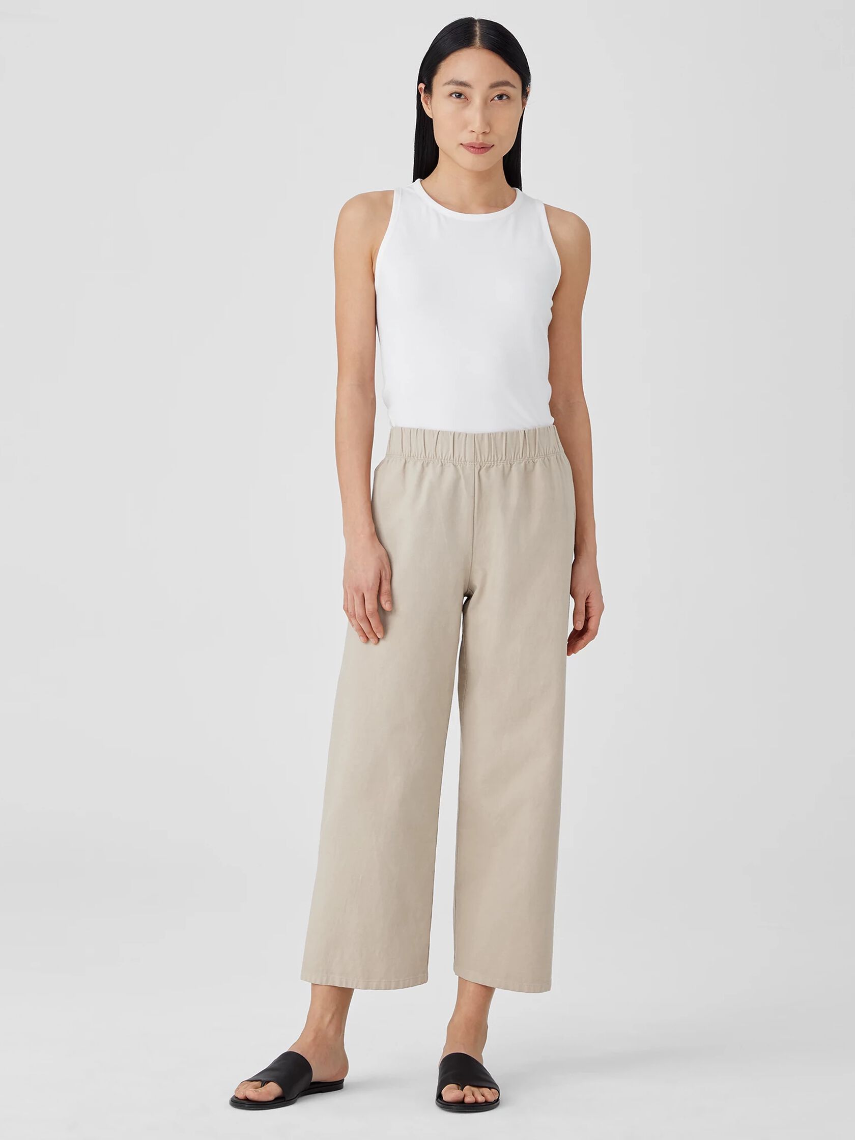 Cotton Hemp Straight Pant
