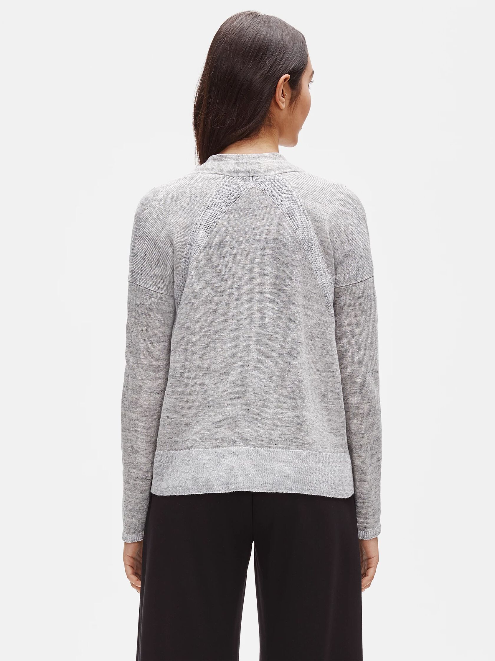 Organic Linen Melange Slouchy Cardigan