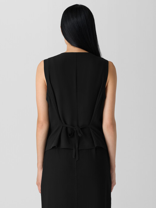 Silk Georgette Crepe Vest