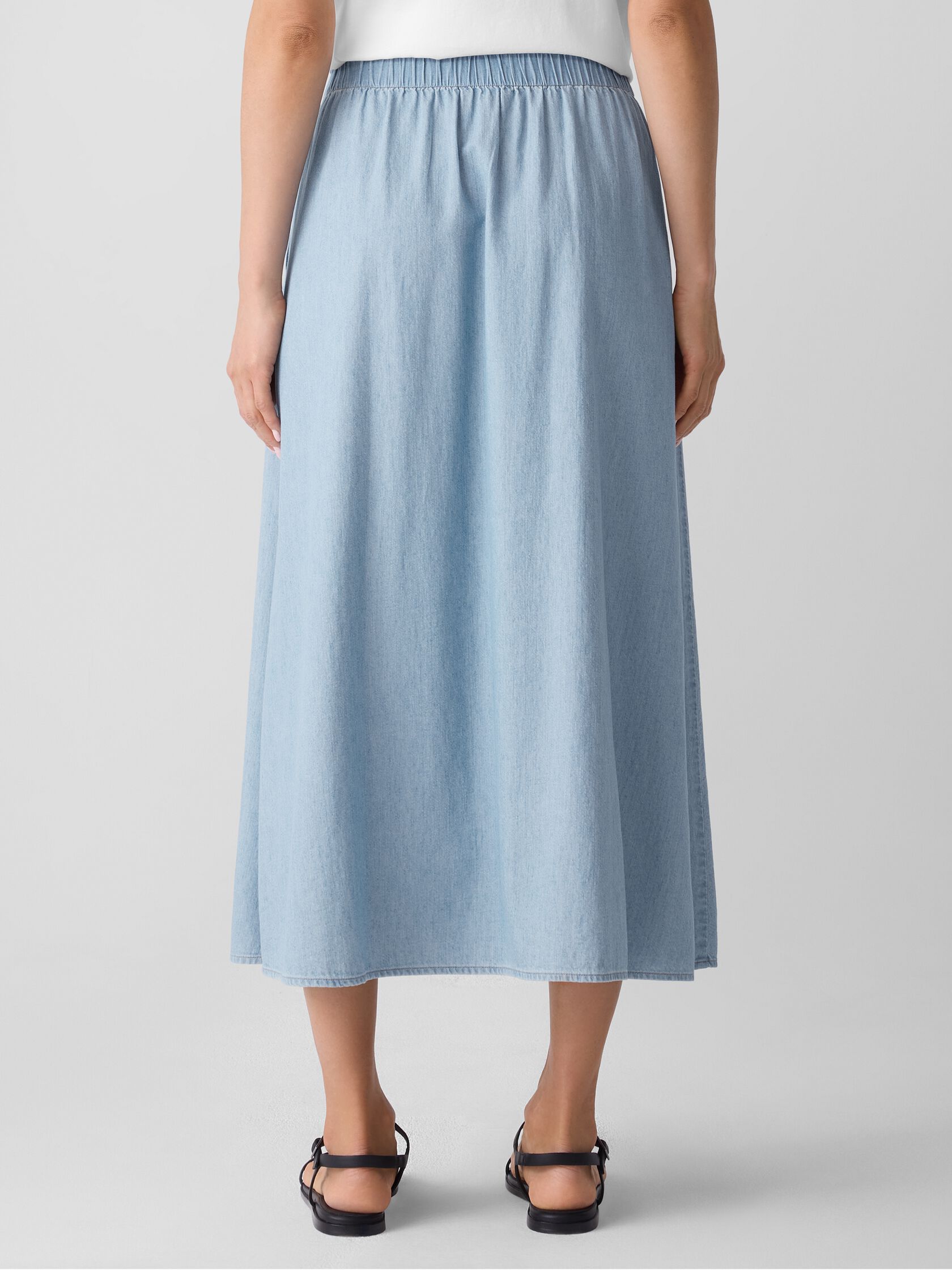Airy Organic Cotton Twill Pocket Skirt