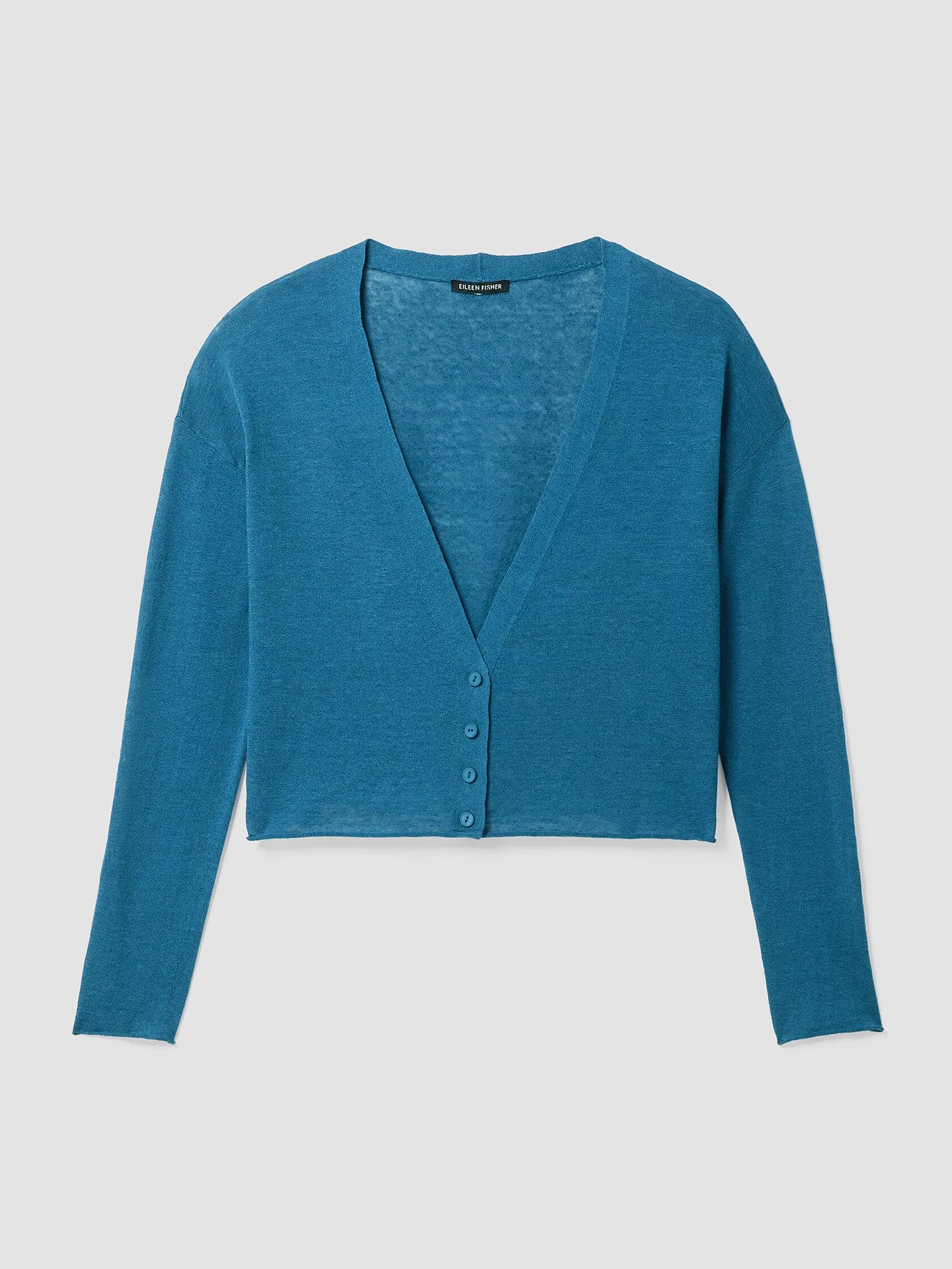 Organic Linen Cotton Cropped Cardigan