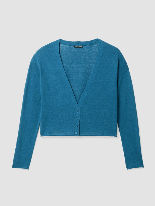 Organic Linen Cotton Cropped Cardigan