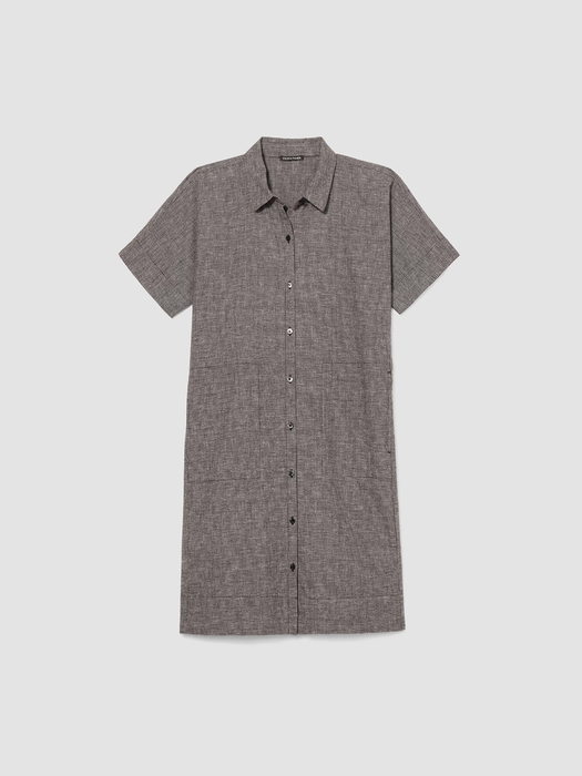 Hemp Organic Cotton Grid Shirtdress