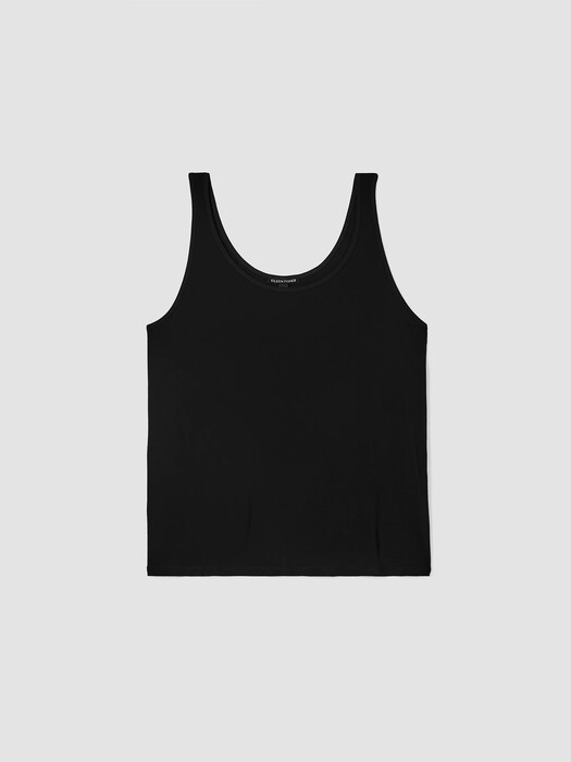 Stretch Silk Jersey Scoop Neck Tank