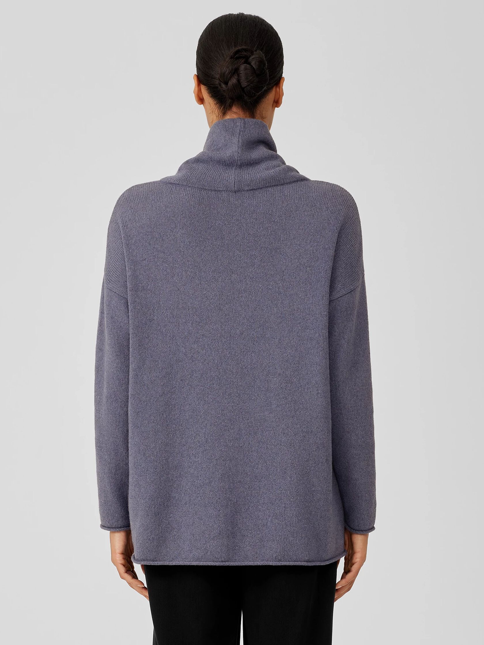 Cotton and Recycled Cashmere Turtleneck Top