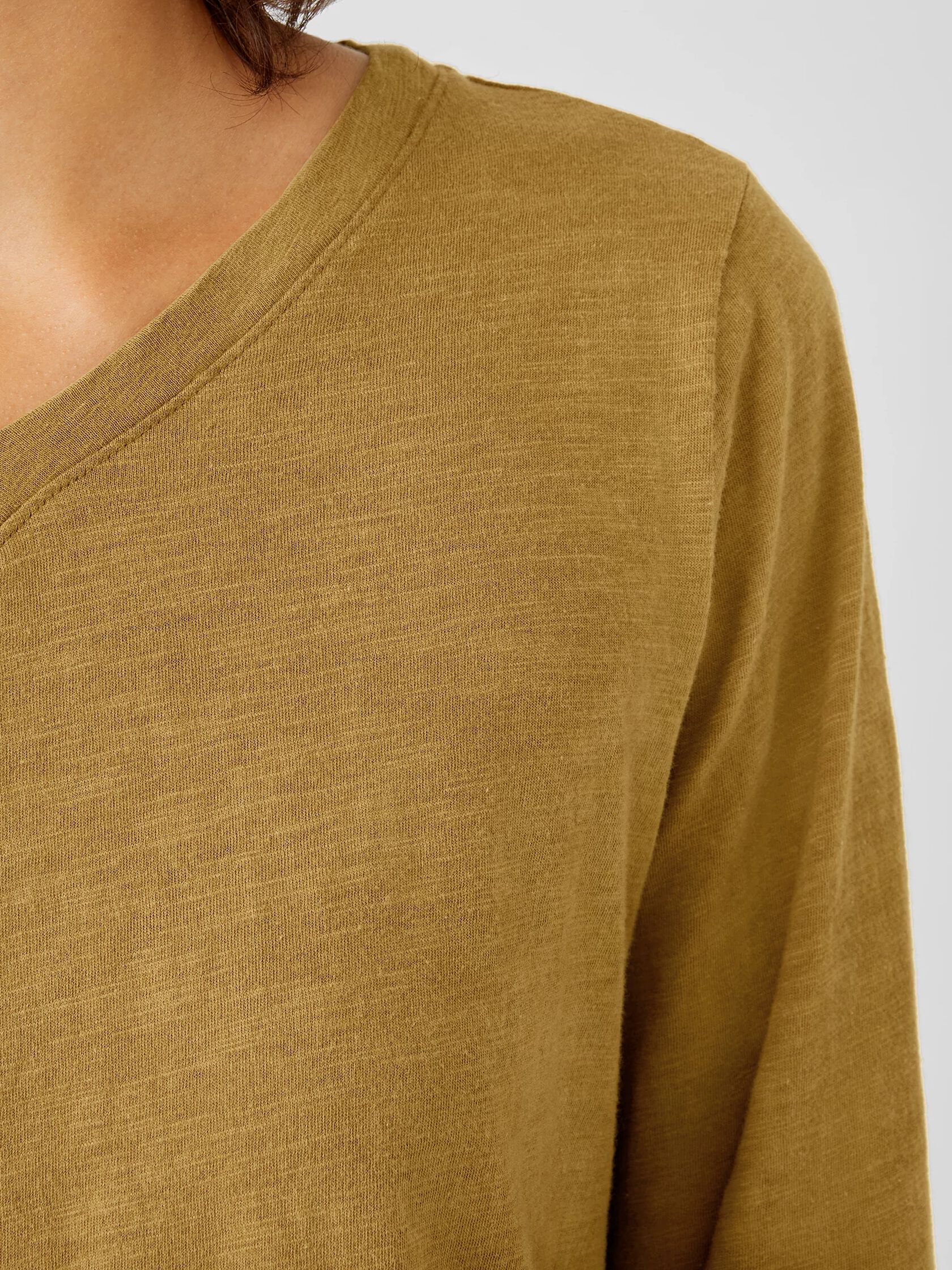 Organic Cotton Slub Long -Sleeve Tee