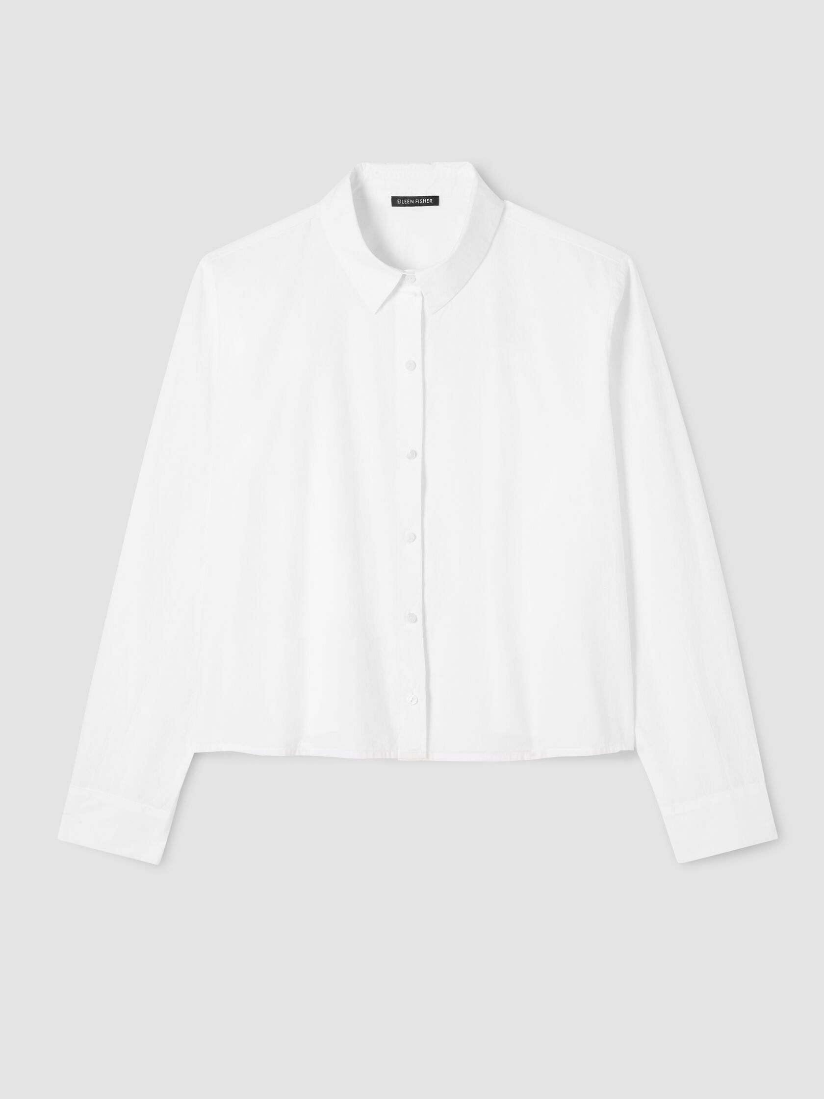 Washed Organic Cotton Poplin Classic Collar Short Shirt