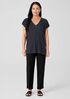 Washable Stretch Crepe Straight Pant