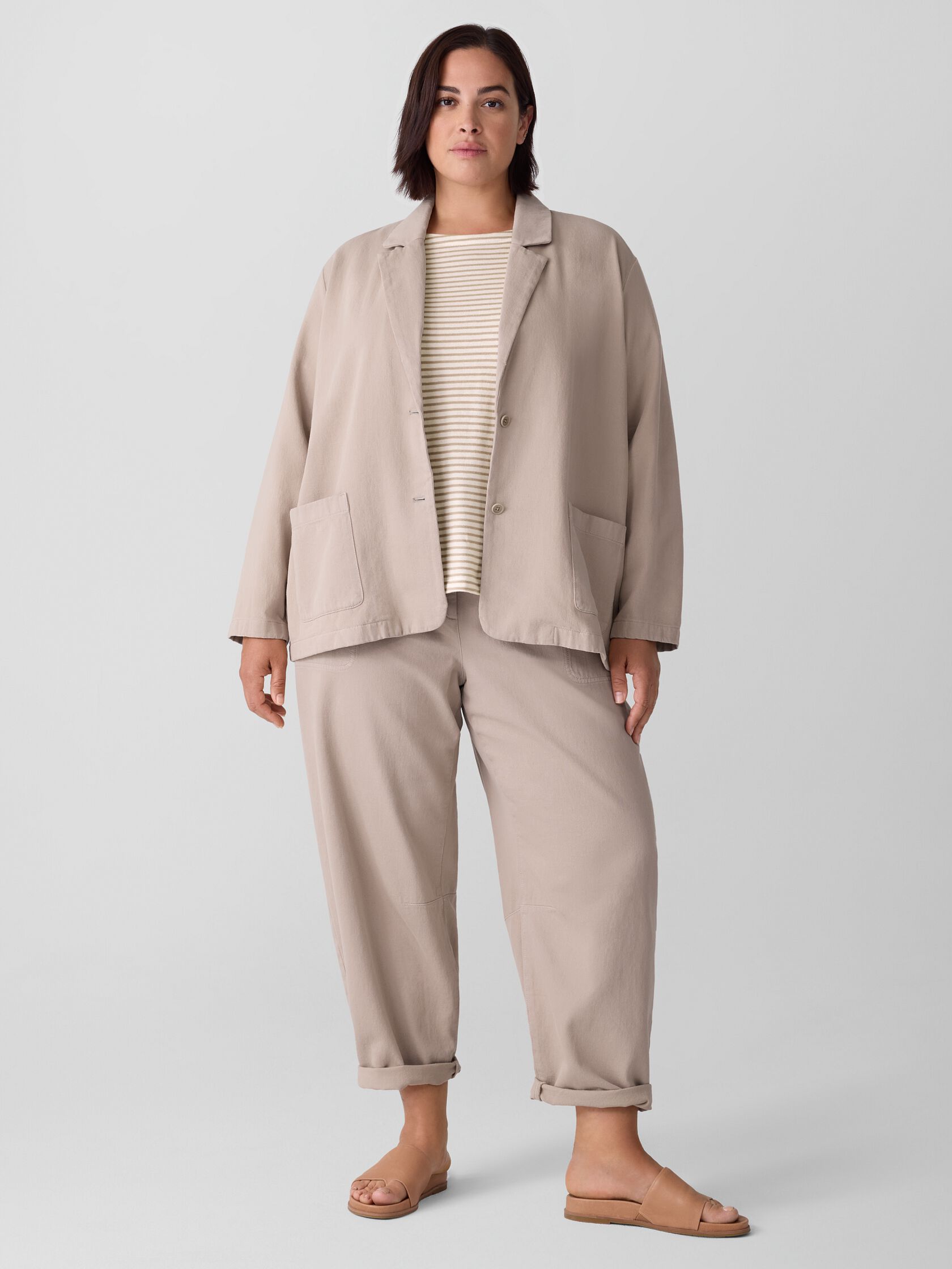 Garment-Dyed Utility Cotton Blazer