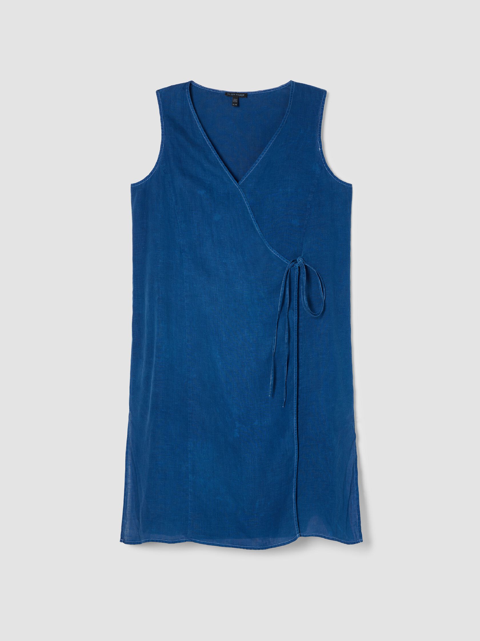 Renew Organic Linen Sleeveless Wrap Dress, XL