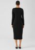 Stretch Jersey Knit Jewel Neck Dress