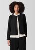 Silk Habutai Quilted Round Neck Jacket
