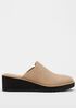 Loti Tumbled Nubuck Wedge Mule