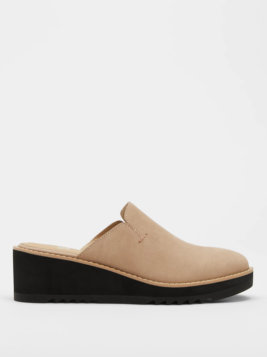 Loti Tumbled Nubuck Wedge Mule