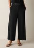 Cotton Blend Ponte Wide-Leg Trouser