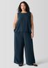 Silk Georgette Crepe Round Neck Tank