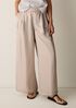 Lightweight Satin Shimmer Full-Length Wide Pant