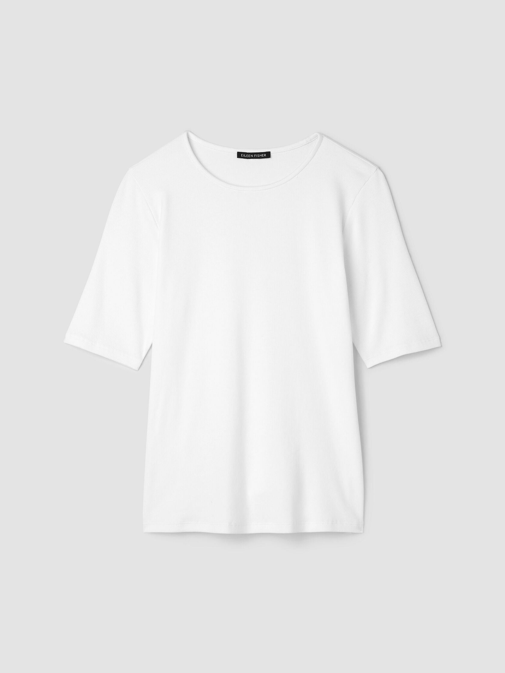 Organic Cotton Stretch Rib Crew Neck Tee