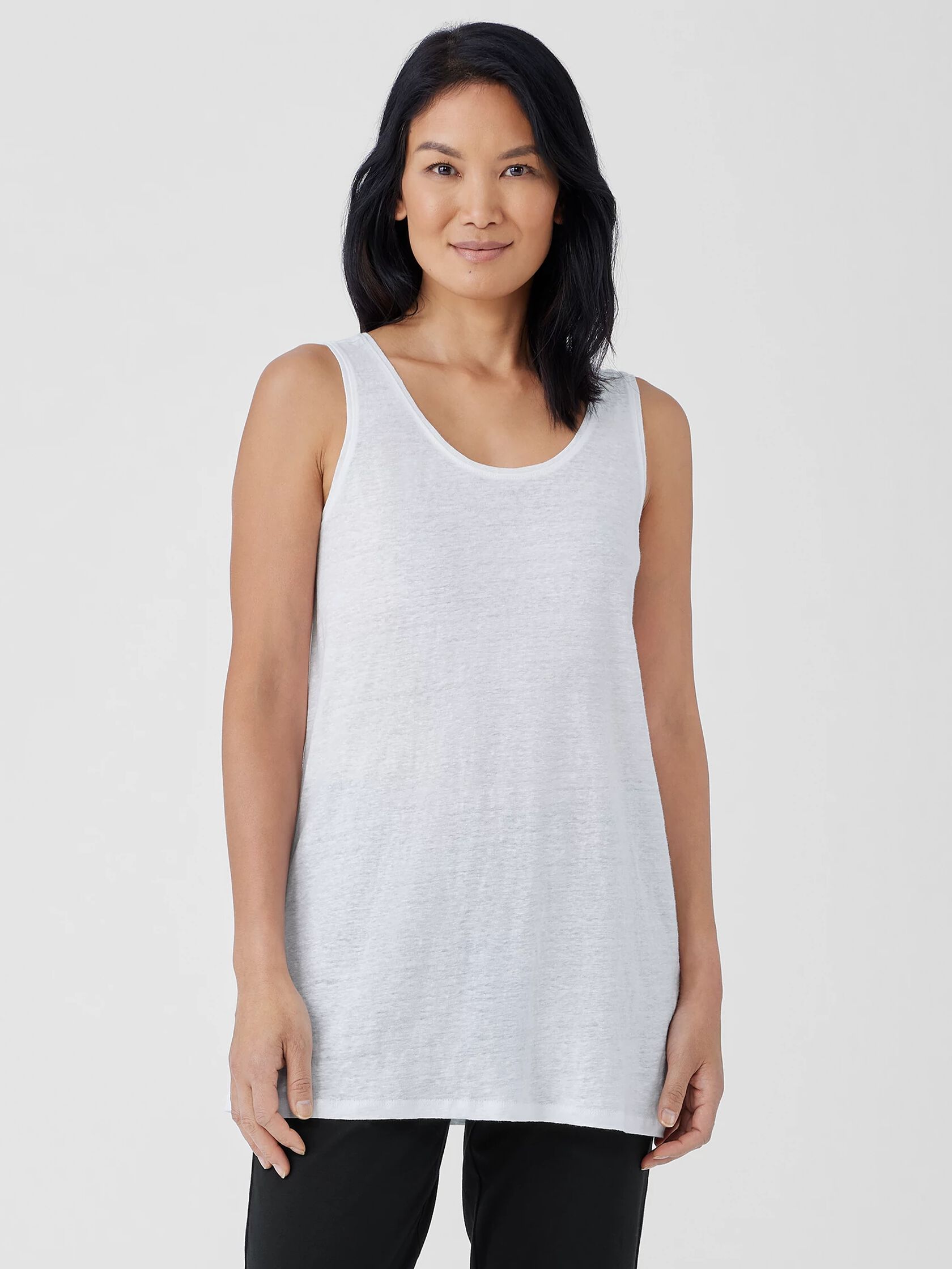 Organic Linen Jersey Long Tank