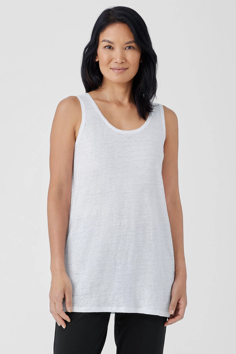 Organic Linen Jersey Long Tank Organic Linen Jersey Long Tank