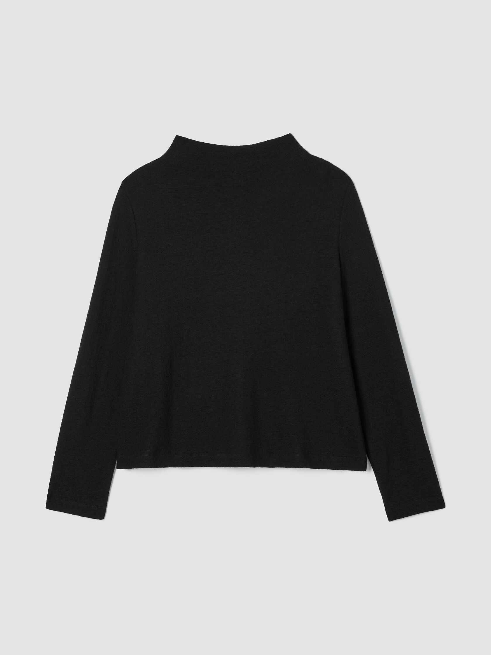 Organic Cotton Jacquard Funnel Neck Top