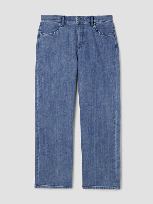 Cotton Stretch Denim Straight Jean