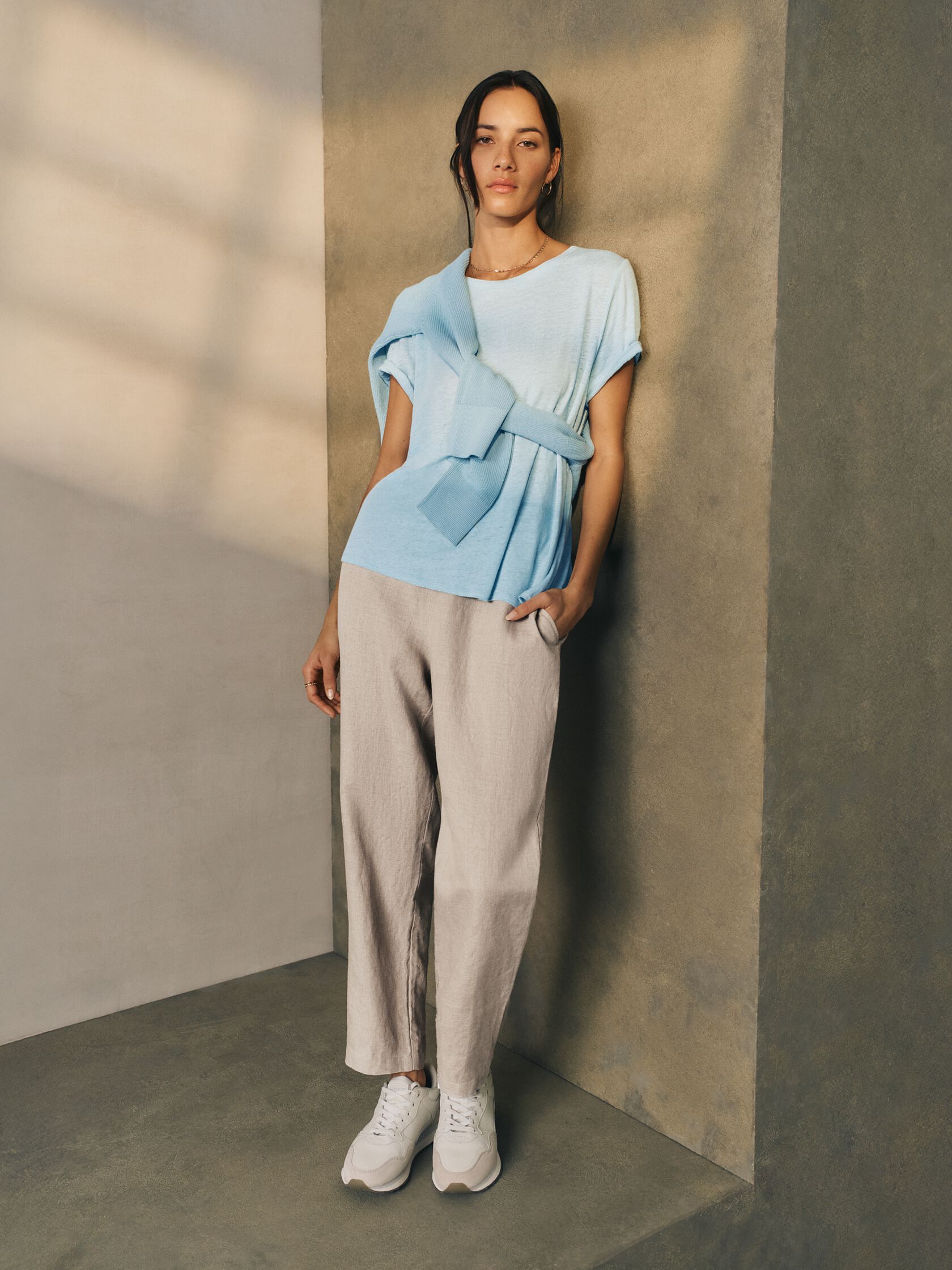 Organic Linen Tapered Pant