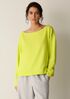 Garment-Dyed Organic Cotton Terry Bateau Neck Top