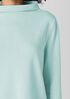 Garment-Dyed Terry Funnel Neck Top