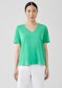 Organic Cotton Slub V-Neck Tee