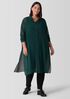 Sheer Silk Georgette Classic Collar Long Shirt