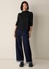 Cozy Brushed Terry Hug Funnel Neck Top