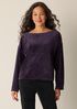 Cozy Velour Knit Bateau Neck Top