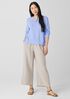 Organic Linen Cotton Slub Crew Neck Top