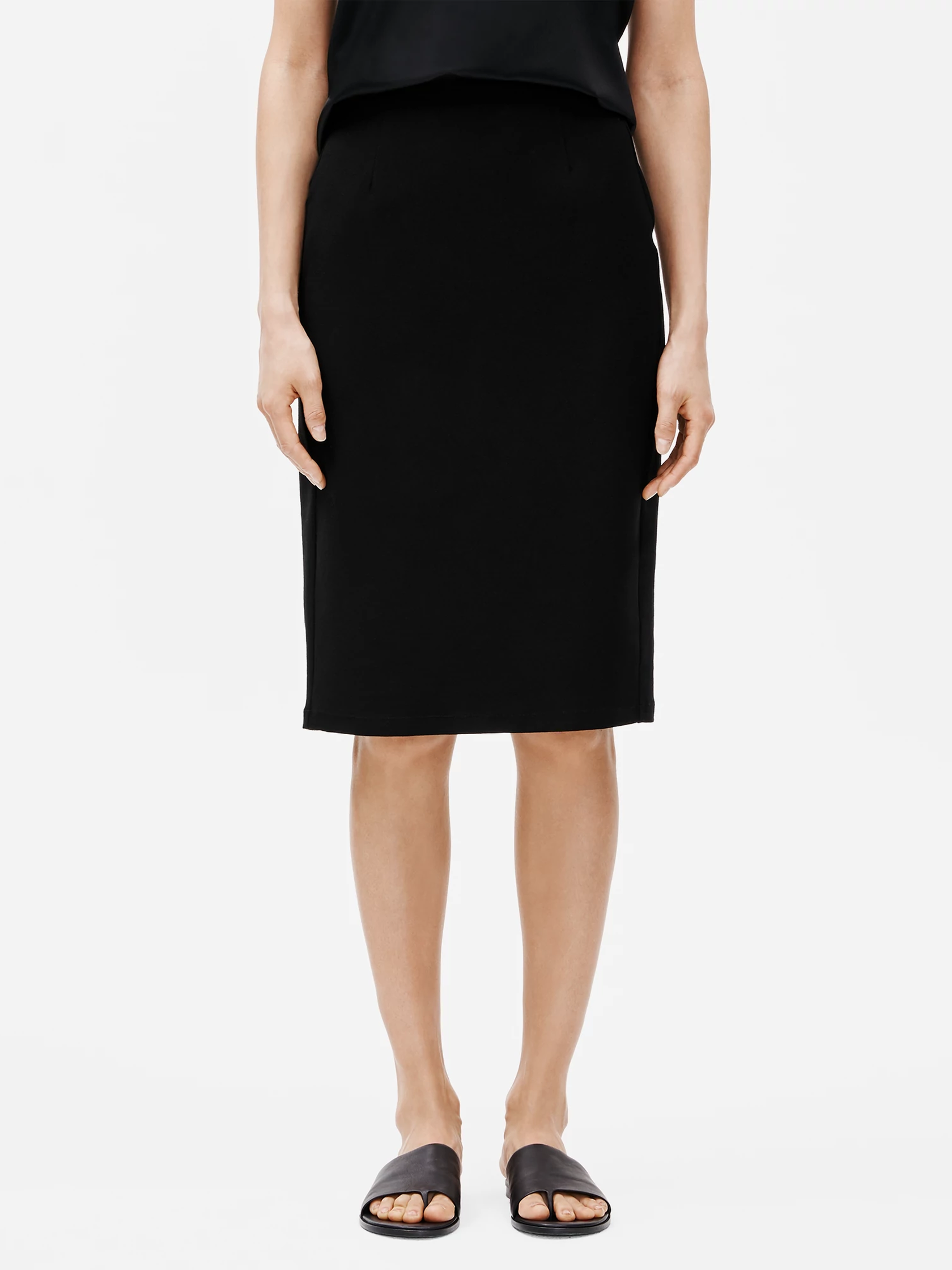 System Stretch Crepe Pencil Skirt
