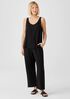 System Silk Georgette Straight Ankle Pant