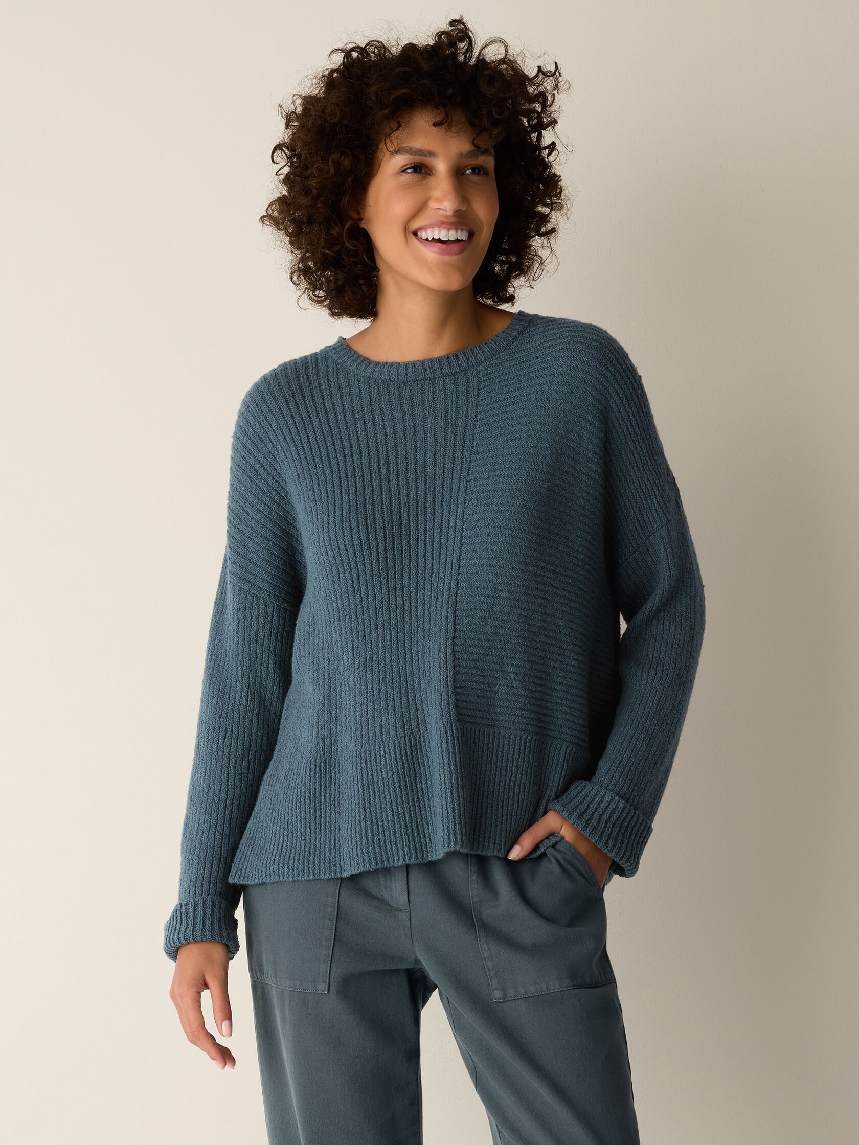 Peruvian Cotton Cloud Crew Neck Top