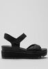 Calo Tumbled Leather Wedge Sandal