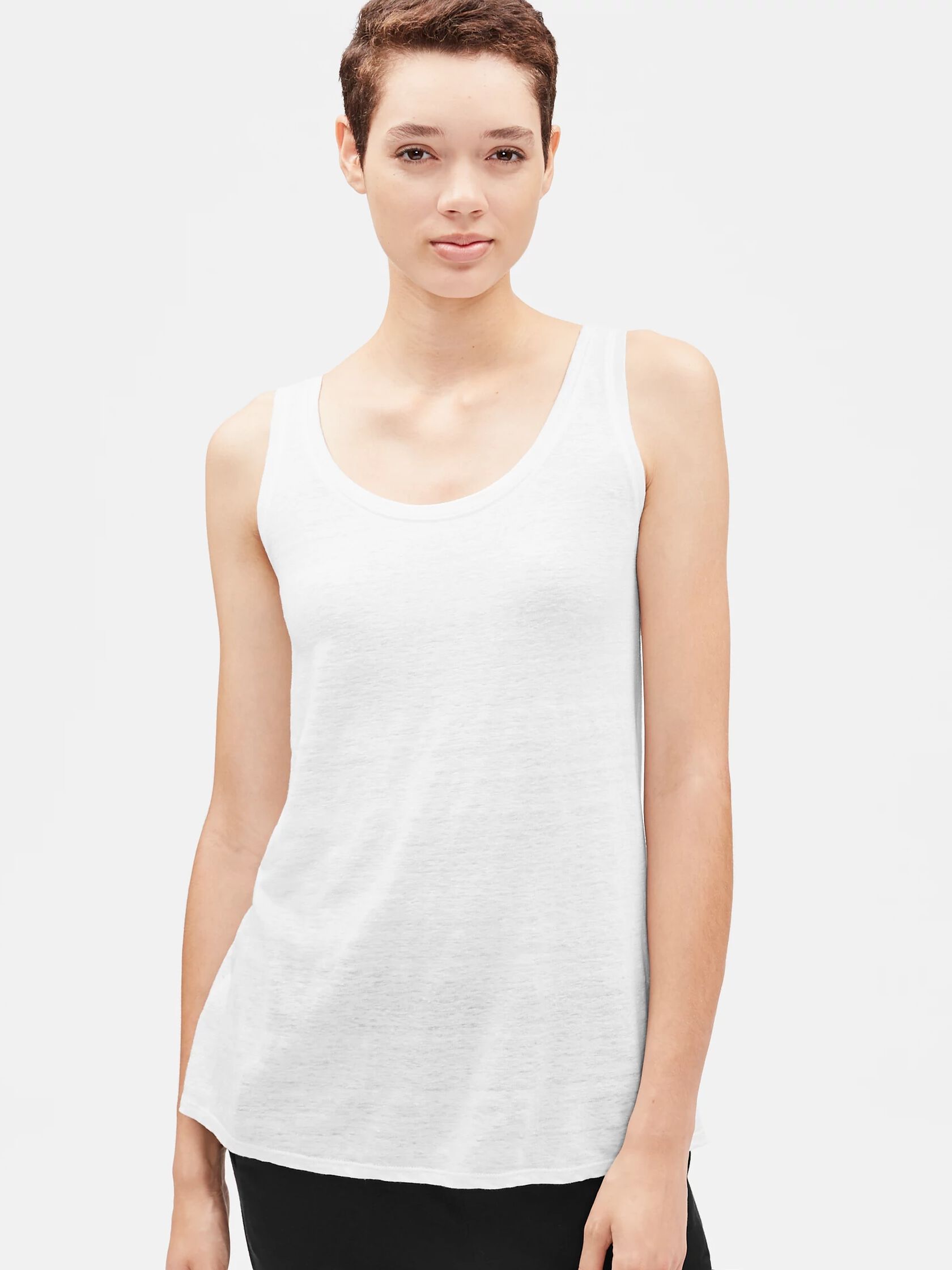 System Organic Linen Jersey Long Tank