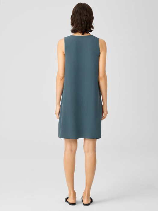 Silk Georgette Crepe Pleated Dress | EILEEN FISHER Silk Georgette Crepe Pleated Dress | EILEEN FISHER