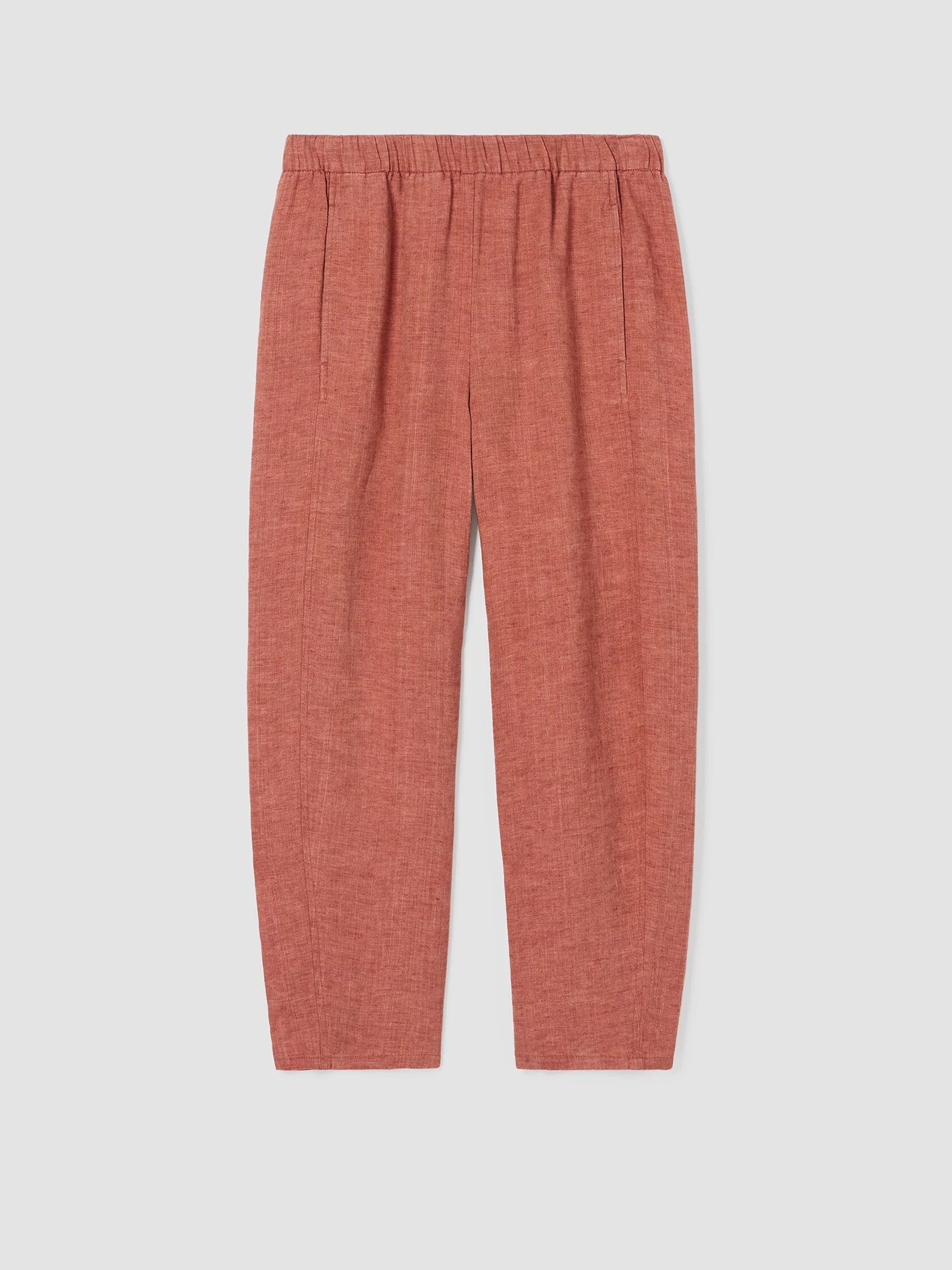 Washed Organic Linen Delave Lantern Pant