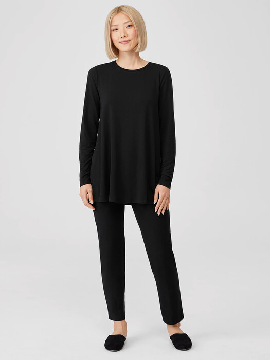 Fine Jersey Crew Neck Top