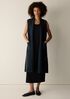 Lightweight Boiled Wool Shawl Collar Vest in Regenerative Wool