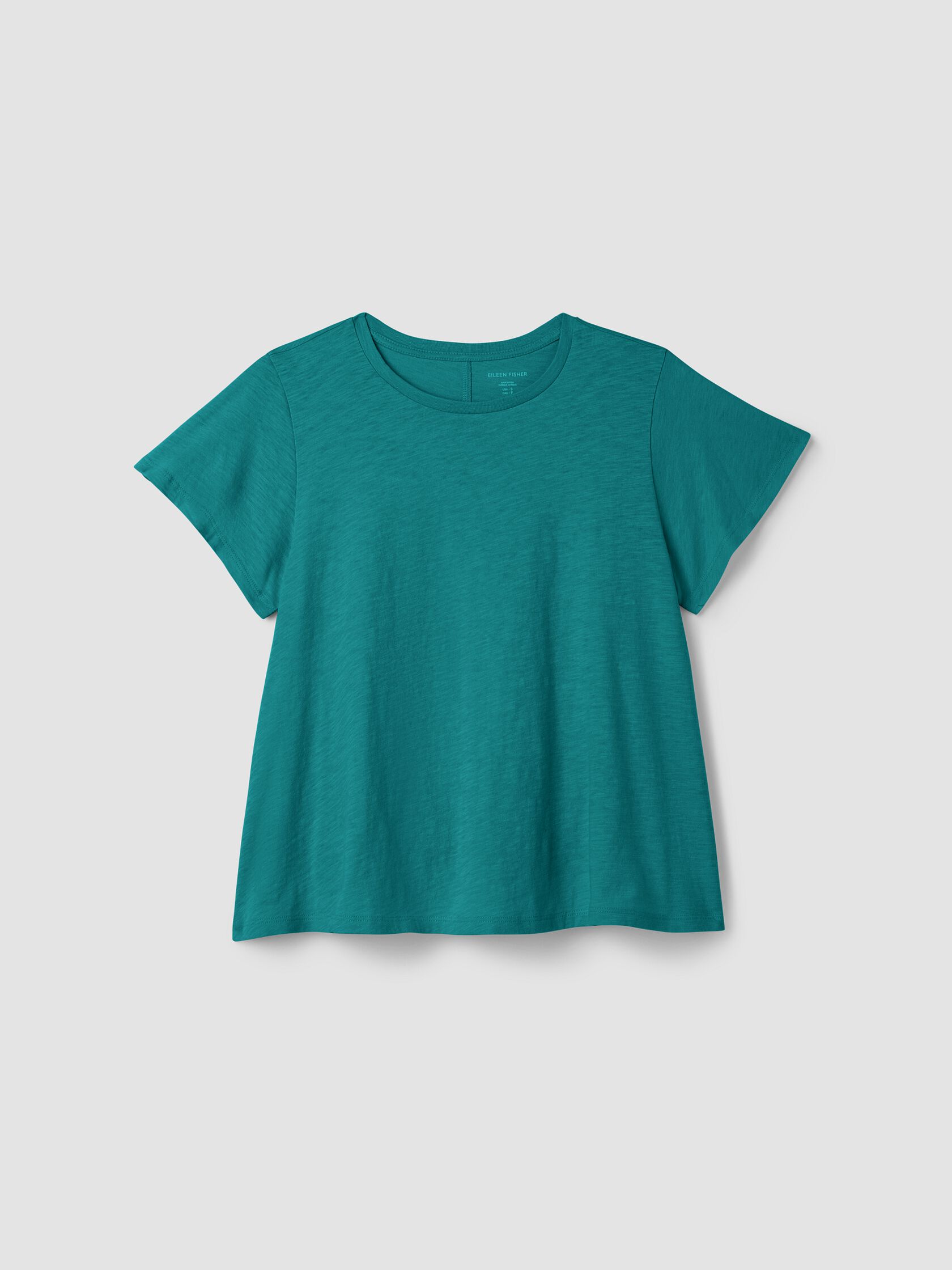 Organic Cotton Slubby Jersey Crew Neck Tee