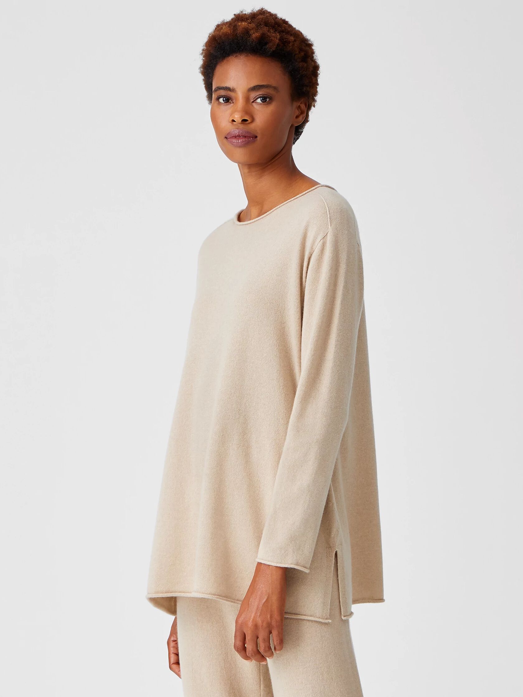 Italian Cashmere Crew Neck Tunic