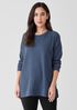 Organic Cotton Slubby Rib Knit Crew Neck Top